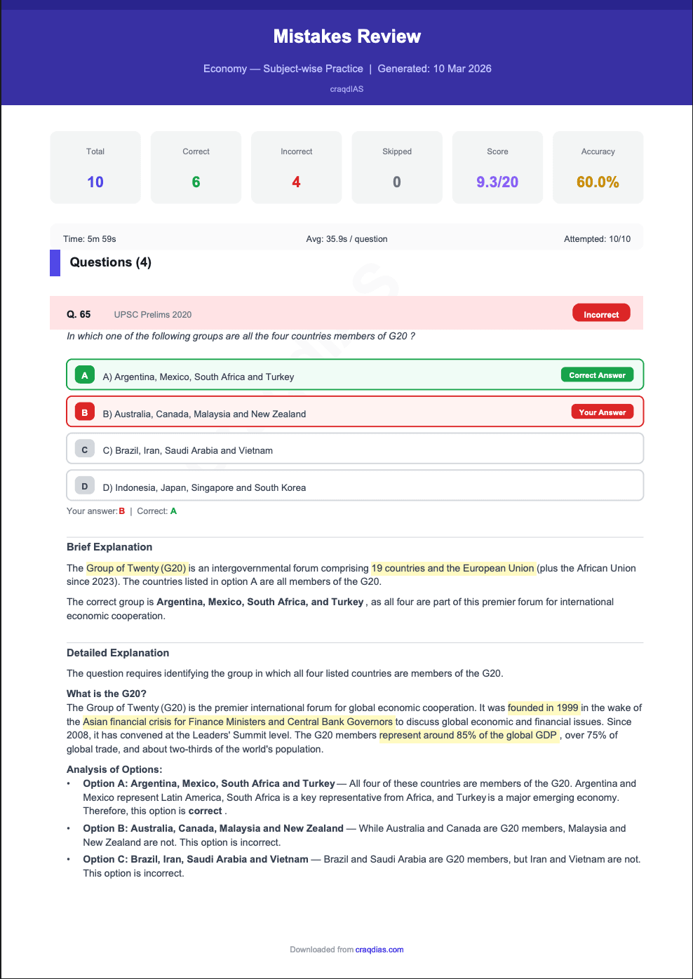 Downloadable PDF of mistakes and explanations